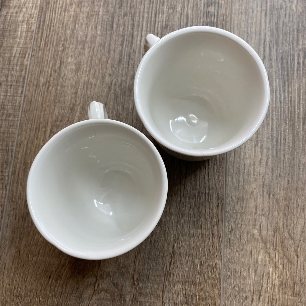 Stoneware Moonlight Thailand Geese Heart Mugs Set of 2 Blue White Checkered - Picture 5 of 9